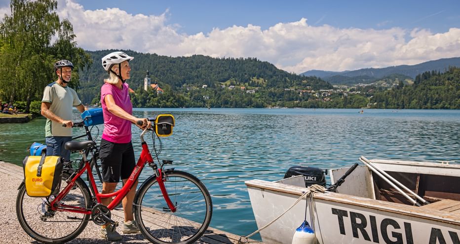 Radfahrer am Bledersee Radfahrer am Bledersee