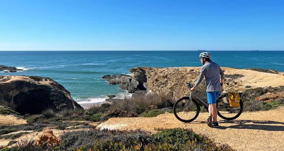 Cyclists on Portugal's west coast