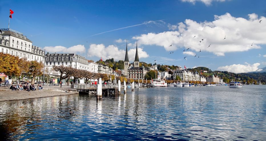 View of Lucerne from the lake