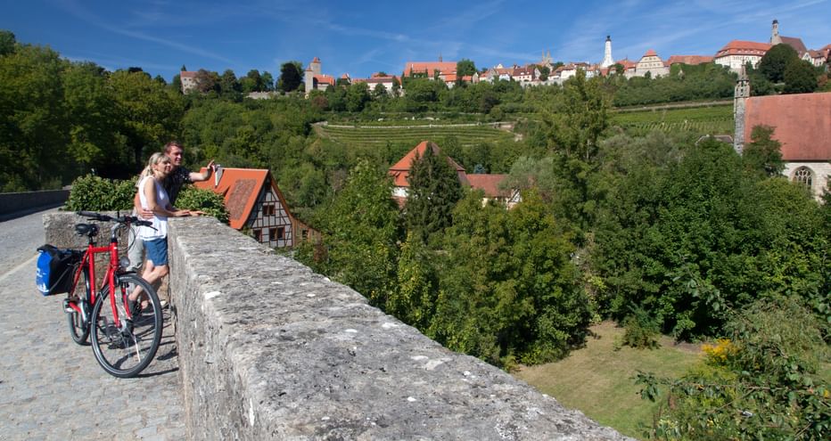 Cycle break near Rothenburg ob der Tauber