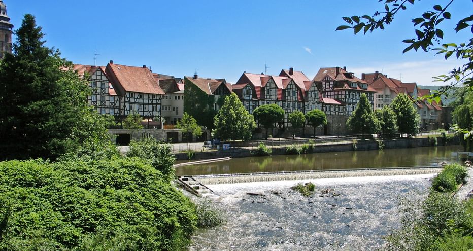 View of the old town of Hannoversch Münden