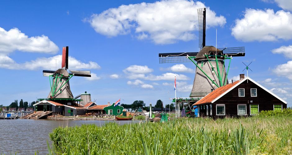 Windmills in the open-air museum near Arnhem