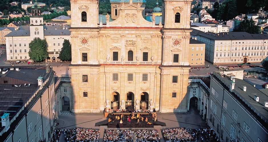 Domplatz in the city of Salzburg