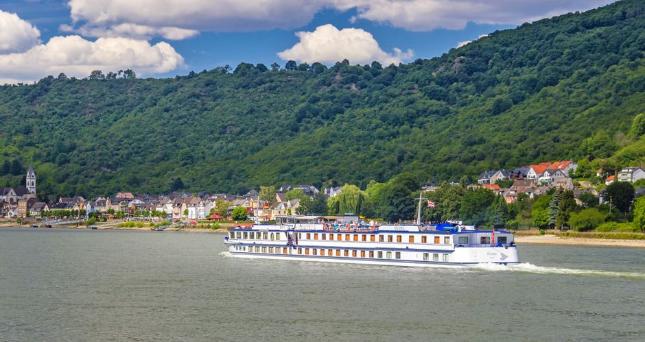 The MS Olympia on the Rhine