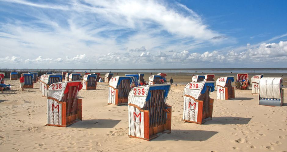 Beach chairs near Cuxhaven