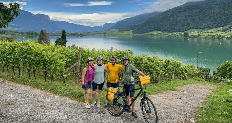 Cycling group at Lake Kaltern