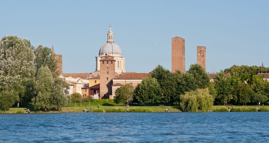 View over the lake to Mantova