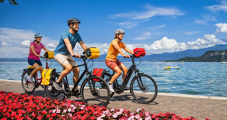 3 Radfahrer in Bardolino