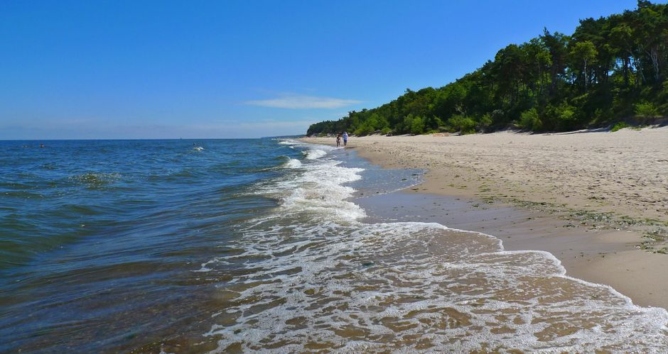 Beach walk on the Baltic Sea coast