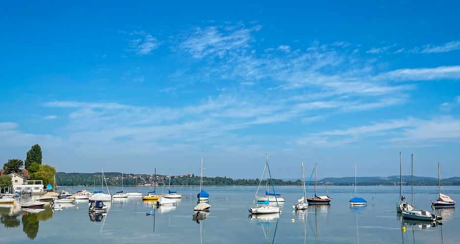 Ein kleiner Hafen am Bodensee